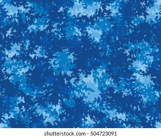 Digital fashionable camouflage pattern, vector illustration. Military print. Seamless vector wallpaper

