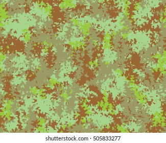 Digital fashionable camouflage pattern, vector illustration. Military print. Seamless vector wallpaper