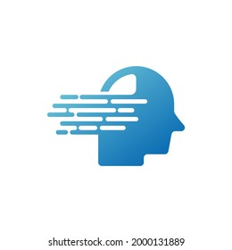 Digital fast head logo template design