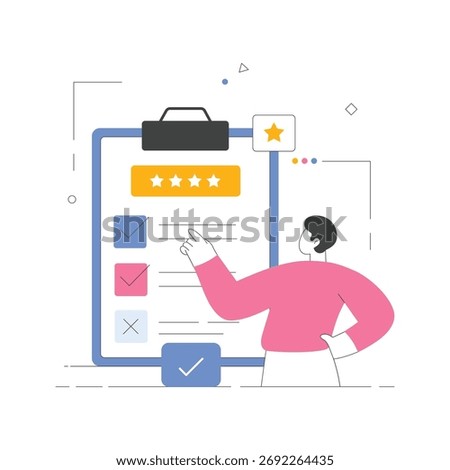 Digital feedback and research survey form Illustration

