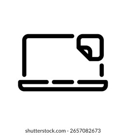 Arquivo digital ou documento online como uma etiqueta descascada