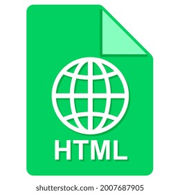 digital file paper HTML icon. doodle icon drawing