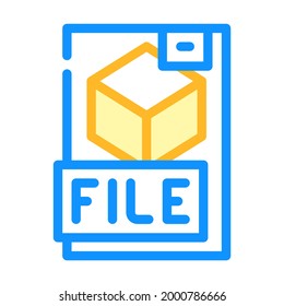 digital file production color icon vector. digital file production sign. isolated symbol illustration