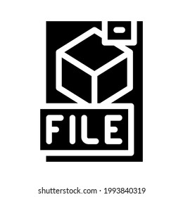 digital file production glyph icon vector. digital file production sign. isolated contour symbol black illustration