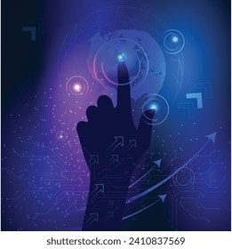 Digital finance business data graph showing technology of investment strategy for perceptive financial business decision Technology clicker