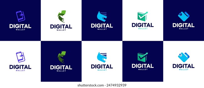 digital finance logo collection, wallet, payment,, logo design template.