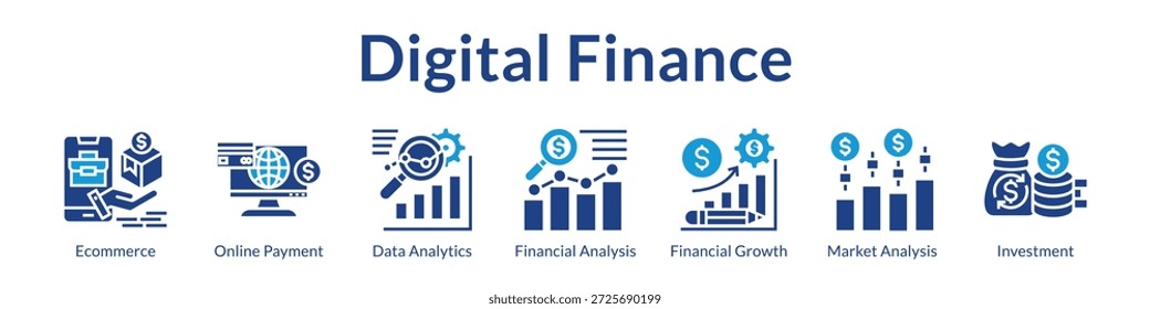 Gestión de finanzas digitales para análisis de comercio electrónico Crecimiento financiero Análisis de mercado e inversión estratégica Éxito