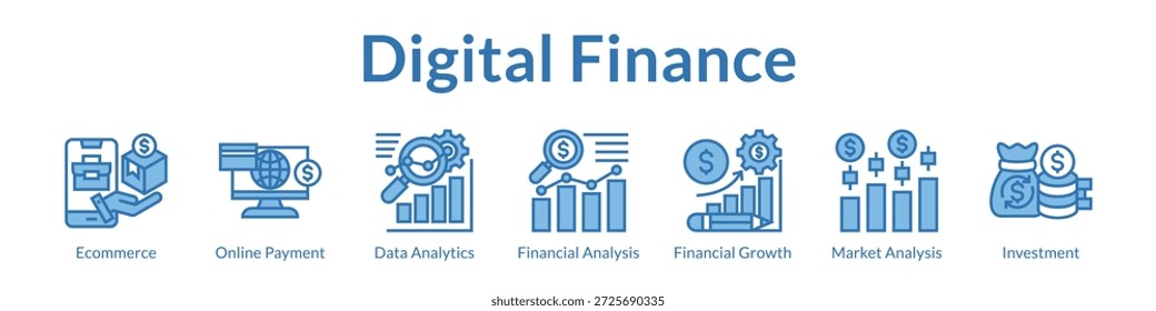 Gestión de finanzas digitales para análisis de comercio electrónico Crecimiento financiero Análisis de mercado e inversión estratégica Éxito