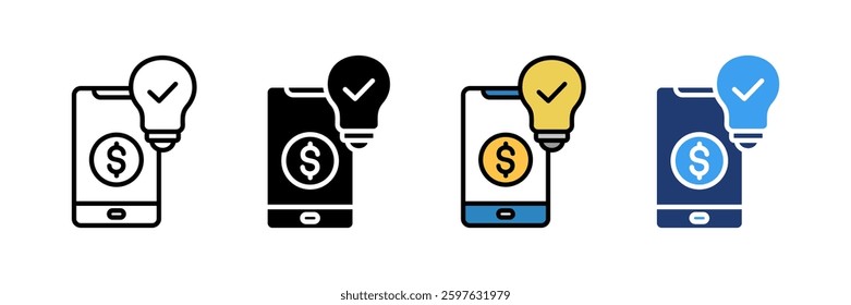 Digital Finance Solutions Icon Set Multiple Style Collection