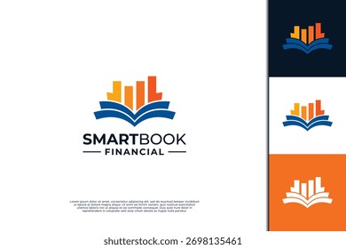 Diseño de logotipo de tienda de libros financieros digitales