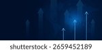 Digital financial chart indicators, stock market business and exchange financial growth graph.