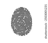 Digital fingerprint, finger print fingerprint lock secure security logo vector icon illustration