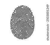 Digital fingerprint, finger print fingerprint lock secure security logo vector icon illustration