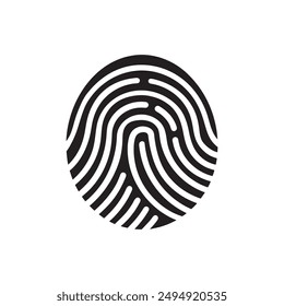 Digital fingerprint, finger print fingerprint lock secure security logo vector icon illustration
