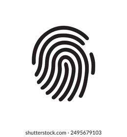 Digital fingerprint, finger print fingerprint lock secure security logo vector icon illustration