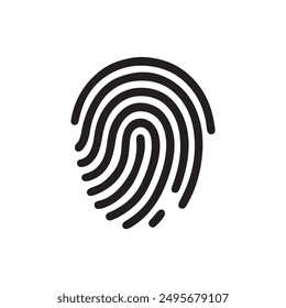 Digital fingerprint, finger print fingerprint lock secure security logo vector icon illustration