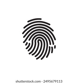 Digital fingerprint, finger print fingerprint lock secure security logo vector icon illustration
