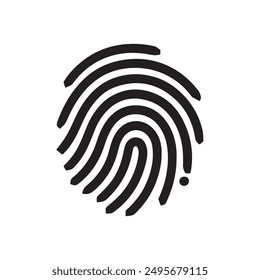 Digital fingerprint, finger print fingerprint lock secure security logo vector icon illustration