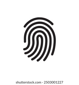 Digital fingerprint, finger print fingerprint lock secure security logo vector icon illustration