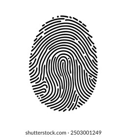 Digital fingerprint, finger print fingerprint lock secure security logo vector icon illustration