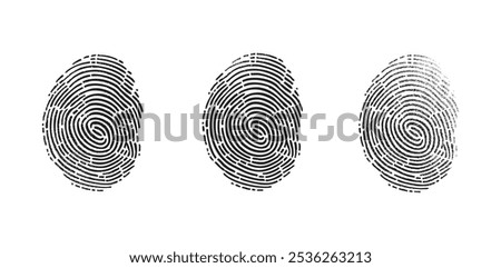 Digital fingerprint, finger print fingerprint lock secure security vector icon. Biometric data. Fingerprint scanning icon. fingerprint sign on isolate background.


