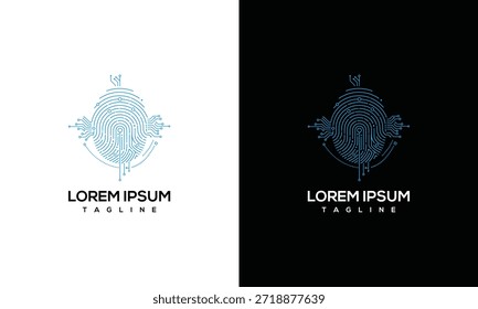 Diseño de logotipos de huellas digitales, Tecnología de identidad de seguridad.