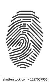 Digital fingerprint on white background