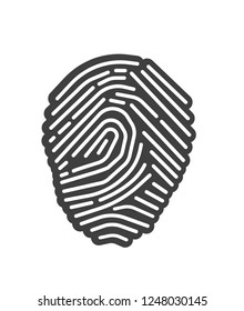 Digital fingerprint on white background