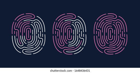 Digital fingerprint. Security system fingerprint.