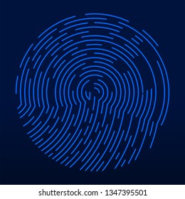 Digital fingerprint in vector format