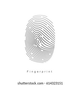 Digital Fingerprint. Vector Illustration