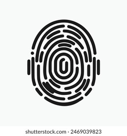 digital fingerprint vector illustration logo icon isolated on background