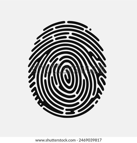 digital fingerprint vector illustration logo icon isolated on background