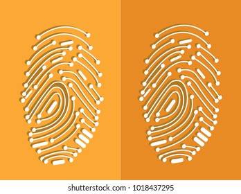 Digital Fingerprint in yellow background
