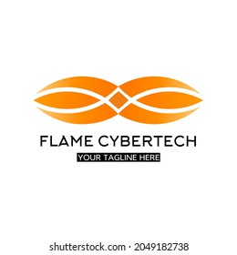 Digital Flame logo designs concept, Flame logo designs template, Flame logo designs symbol.