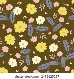 Digital flat illustration of elegant pink peonies seamless pattern from elements on a light gray background. Print for the design of cards, invitations, banners, fabrics, posters, paper.