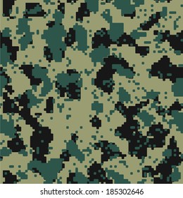 Digital flora vector seamless camo