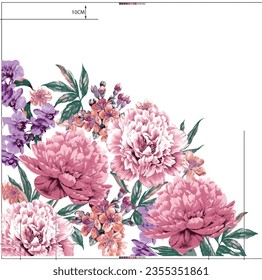 Digital floral allover design pattern seamless textile vector file professional work