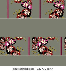 Diseño digital floral y aleatorio, trabajo profesional sin fisuras