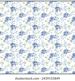 Digital floral allover design pattern seamless textile professional work