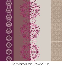 Digital floral allover design pattern seamless textile professional work