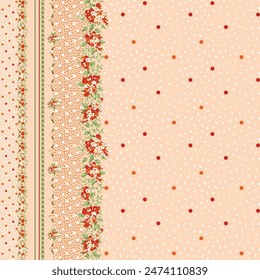 Digital floral allover design pattern seamless textile professional work