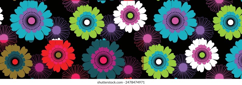 Digital floral allover design pattern seamless textile professional work