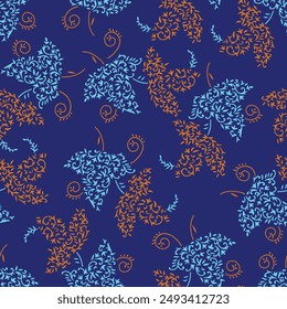 Digital floral allover design pattern seamless textile professional work
