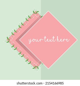 Digital Floral Invites Invitation Illustration Vector Flowers Wreath Ornament Wedding Card Engagement Beautiful Elegant Lovely Pink Aesthetic Save The Date Seasonal Nature E Card Love Marriage Spring