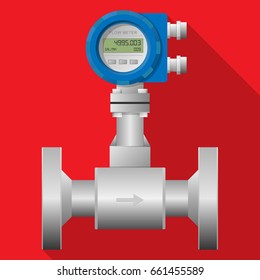 Digital Flow Rate Meter Instrumentation and Control System Count Engineer Industry