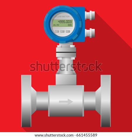 Digital Flow Rate Meter Instrumentation and Control System Count Engineer Industry