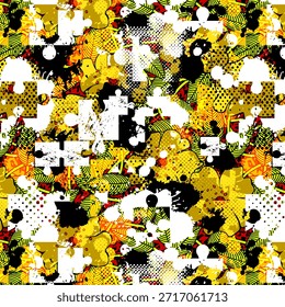 Digital flower abstract design with vibrant colors and modern shapes, ideal for fabric printing, fashion textiles, upholstery, surface patterns, and creative commercial use. Digital flower abstract design with vibrant colors and modern shapes, ideal for fabric printing, fashion textiles, upholstery, surface patterns, and creative commercial use.
