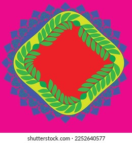 Diseño de fondo de vectores de arte de flores digitales.