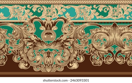 Digital Flowers Motif Design Watercolor Illustration. Design for Cover, Fabric, Textile, Wrapping paper Background Pattern